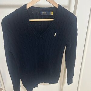 Ralph Lauren Women’s Navy V-Neck Sweater